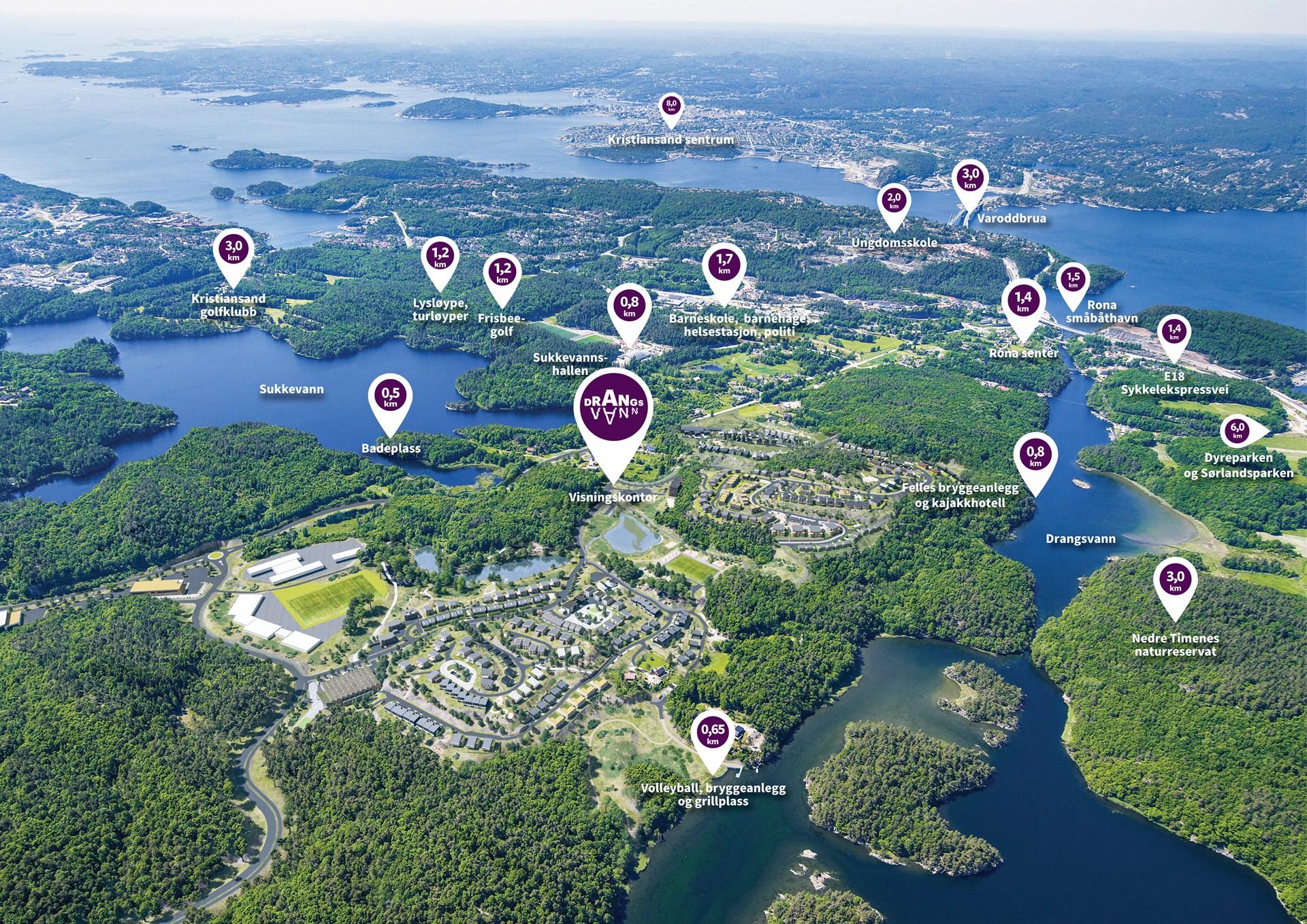 Oversiktsbilde Drangsvann